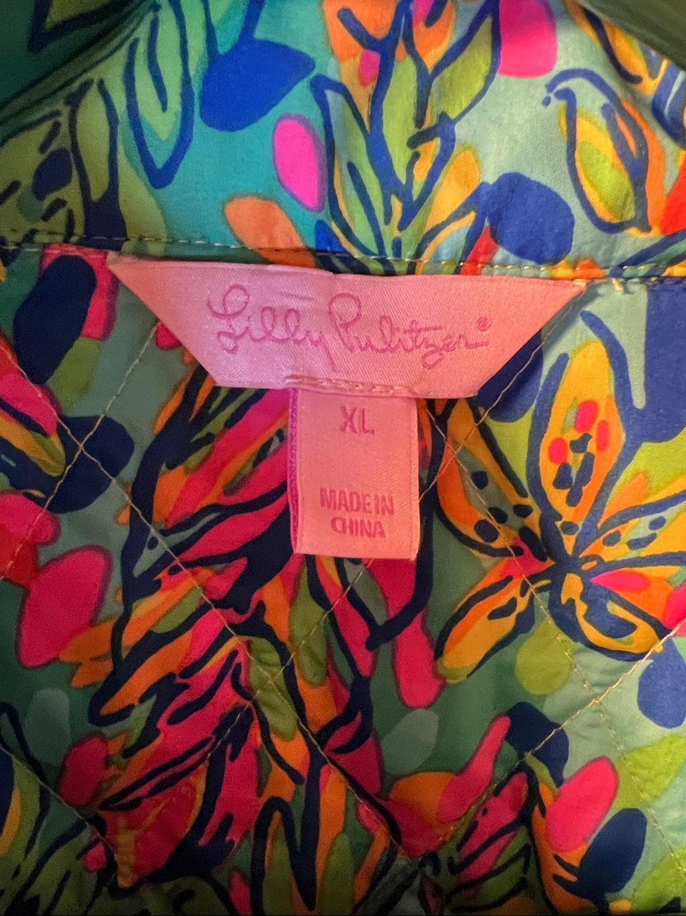 Lilly Pulitzer Gold Getaway Puffer Vest XL - Picture 4 of 9